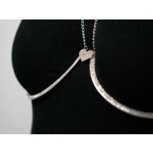 Testlánc, ezüst színű mell ív