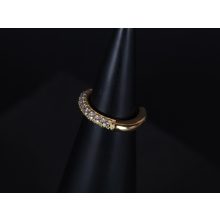 Fülgyűrű, arany színű, köves 2 méretben