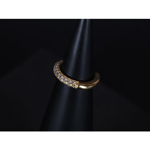 Fülgyűrű, arany színű, köves 2 méretben