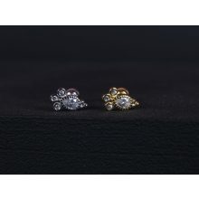 Fül piercing csepp köves, 2 féle színben