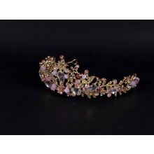 Fejdísz, rózsaszín-arany korona (diadém)