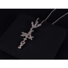 Medál Cactus Jack felirattal iced out kivitelben rope chain lánccal