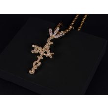 Medál Cactus Jack felirattal iced out kivitelben rope chain lánccal