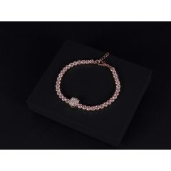 Karkötő, női tennis rosegold színben