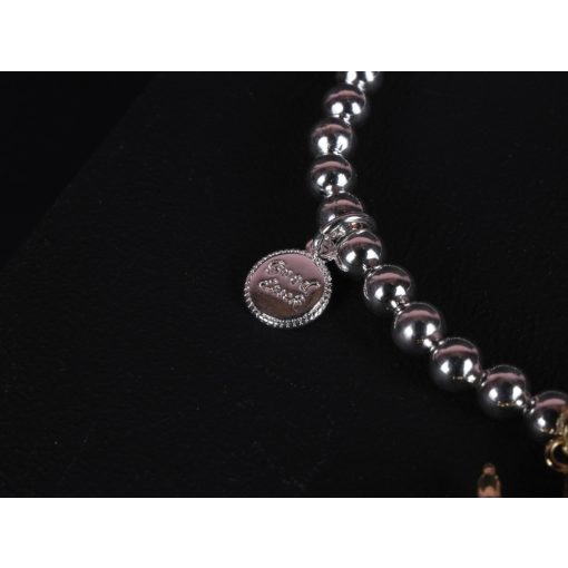 Karkötő, ezüst gyöngy, lufikutya medállal 2 színben