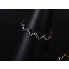 Gyűrű, vékony szabálytalan ívben 2 színben