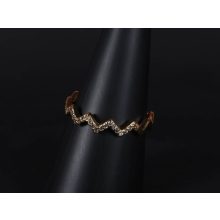 Gyűrű, vékony szabálytalan ívben 2 színben