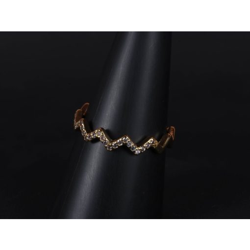 Gyűrű, vékony szabálytalan ívben 2 színben