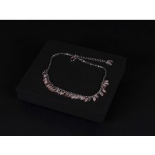 Bokalánc, ezüst, levelekkel