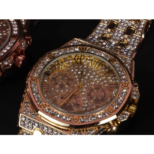 Karóra, iced out oktagon tokkal