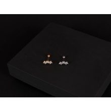 Fül piercing, virág trió 2 színben