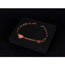 Egyedi gravírozható szivecskés karkötő 2 színben