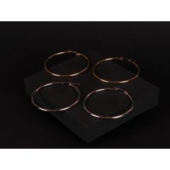 Fülbevaló, egyszerű karika 5 cm-es 2 színben