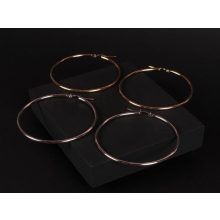 Fülbevaló, egyszerű karika 6 cm-es 2 színben