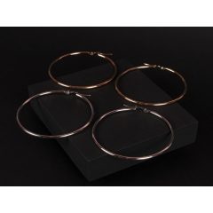 Fülbevaló, egyszerű karika 6 cm-es 2 színben