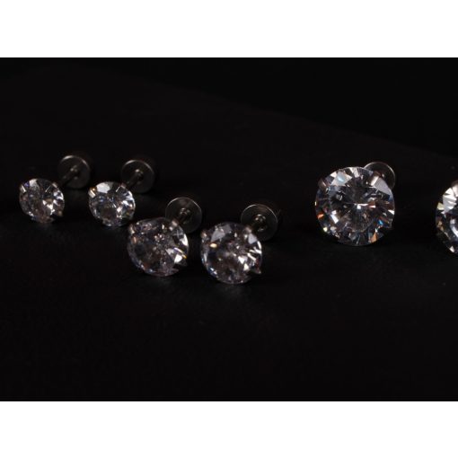 Kényelmes fülbevaló, 5 méretben, ezüst színben