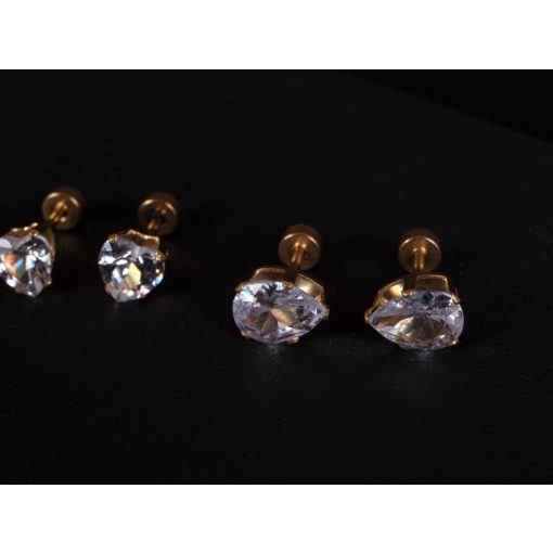 Kényelmes fülbevaló 2 féle formában, arany színben