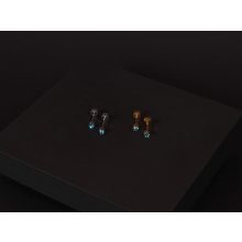 Kényelmes fülbevaló 2 féle színben, kék kővel