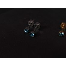 Kényelmes fülbevaló 2 féle színben, kék kővel