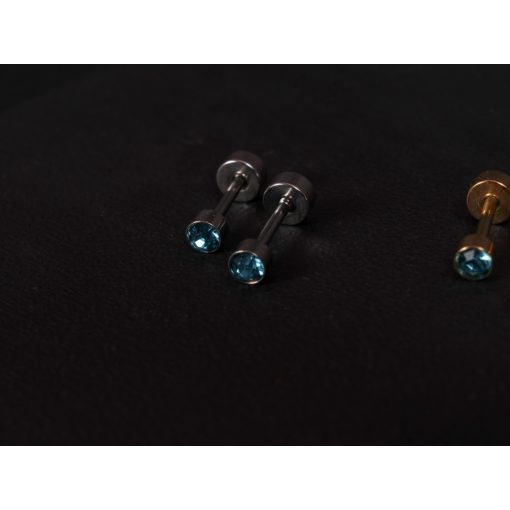 Kényelmes fülbevaló 2 féle színben, kék kővel