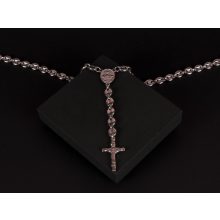 Nyaklánc, lógós nemesacél coffebean kereszttel