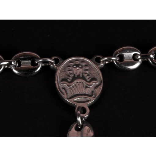 Nyaklánc, lógós nemesacél coffebean kereszttel