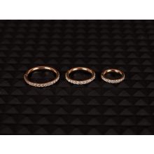 Sor köves arany színű szegmens karika piercing