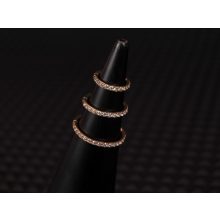 Sor köves arany színű szegmens karika piercing