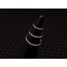 Sor köves ezüst színű szegmens karika piercing