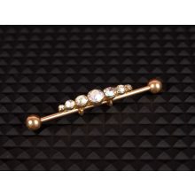 Fül piercing, köves indrustrial 2 típusban