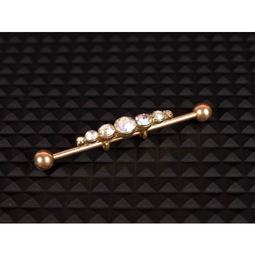 Fül piercing, köves indrustrial 2 típusban