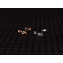 Fül piercing, 3 virág ív