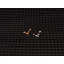 Fül piercing, 3 virág ív