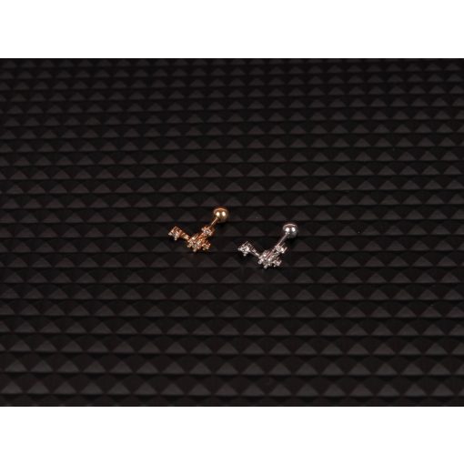 Fül piercing, 3 virág ív