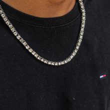 Icey - Silver male drip köves iced out nemesacél nyaklánc