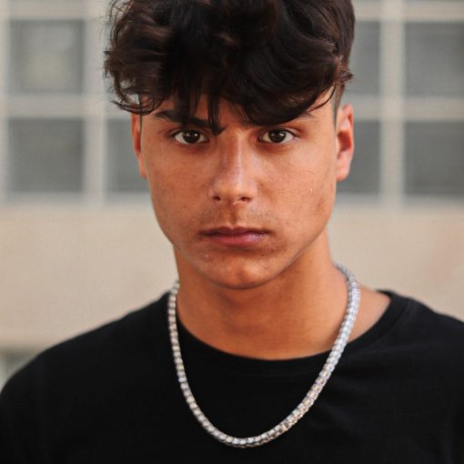 Icey - Silver male drip köves iced out nemesacél nyaklánc