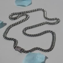 Simplicity - Male Necklace nemesacél nyaklánc iced out köves csattal