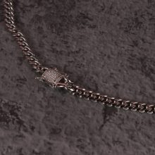 Simplicity - Male Necklace nemesacél nyaklánc iced out köves csattal