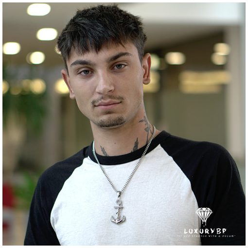 Season 4' sailor pendant - MALE nemesacél nyaklánc horgony medállal