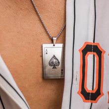 Casino Addicted - Male pendant nemesacél nyaklánc ász kártyalap medállal