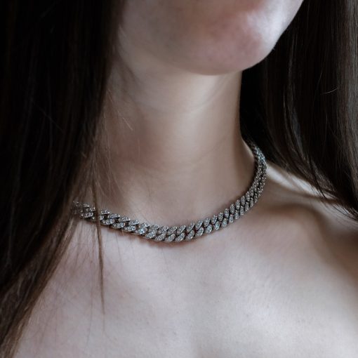 Love collection - Female deluxe drip iced out köves nemesacél nyaklánc 