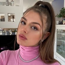 Love collection - Heart drip nemesacél nyaklánc iced out köves szív szemekkel