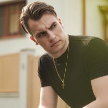 Steel cross - Gold nemesacél nyaklánc kereszt medállal