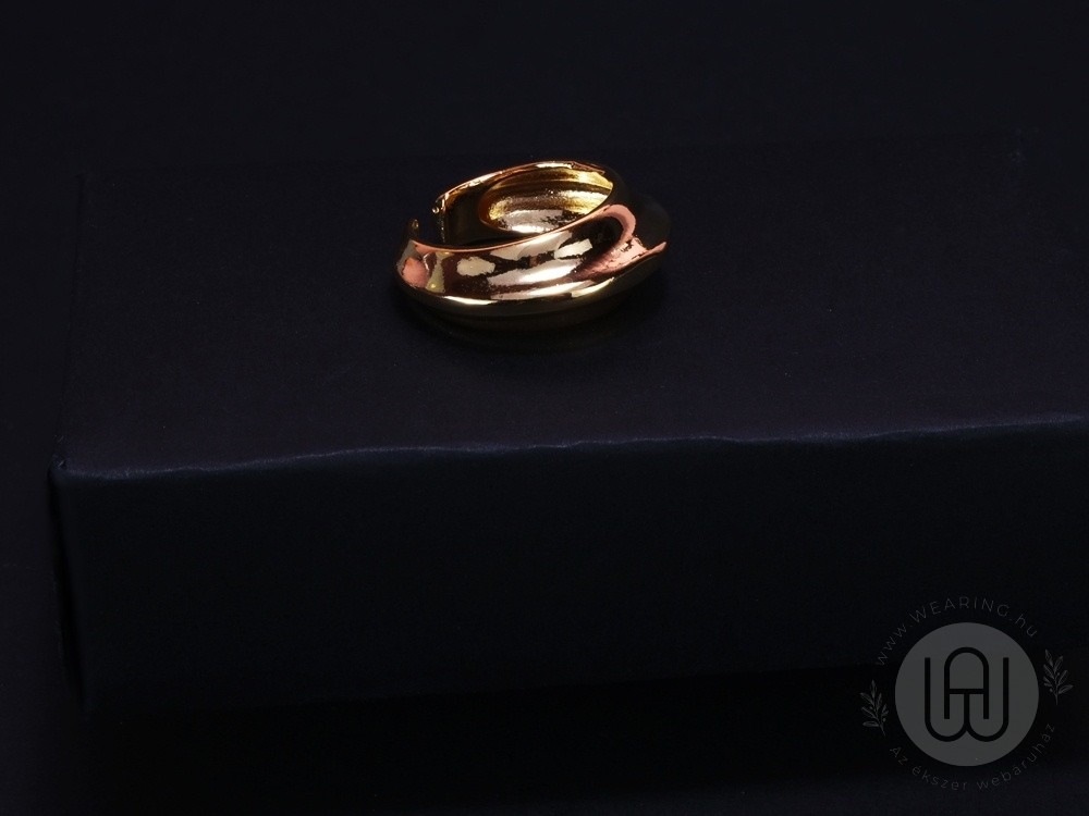 Gyűrű arany színű oversize állítható méretű 