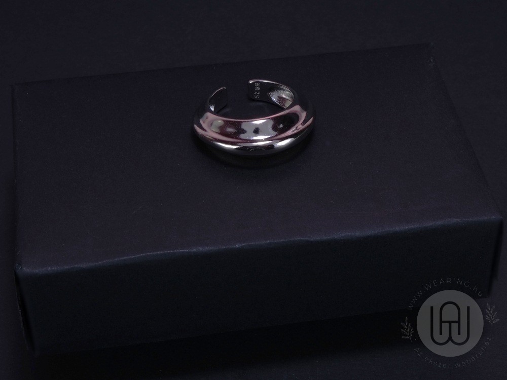 Gyűrű ezüst színű oversize állítható méretű 